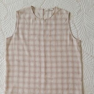 The Row Cream Sleeveless Blouse Minimalist Design